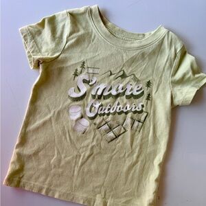 Cat & Jack S'more Outdoors Kids T-Shirt - Light Green